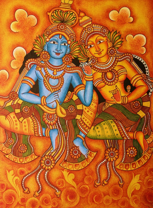 radha and krishna art
